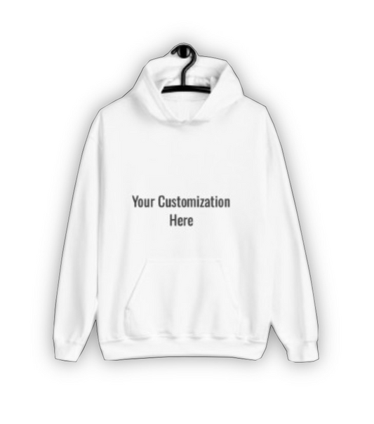 Customizable Premium White Unisex Hoodie